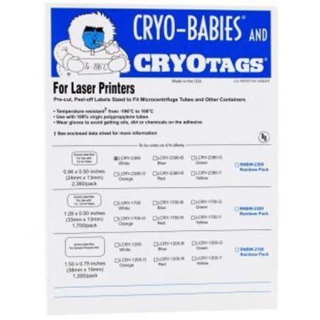 DIVERSIFIED BIOTECH Cryo-Babies, Laser, 0.5ml, White, 2380/pk, 2380PK 247128